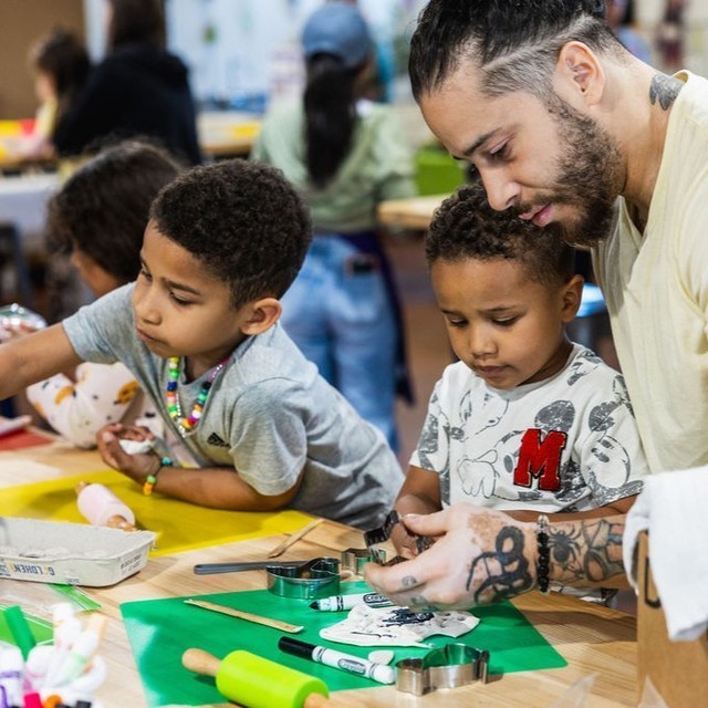 Family playing at Keystone Kidspace